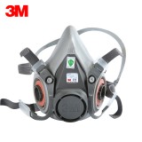 3M 6200 防塵毒半面罩噴漆防甲醛油漆面罩口罩防化工農(nóng)藥噴灑防塵面具